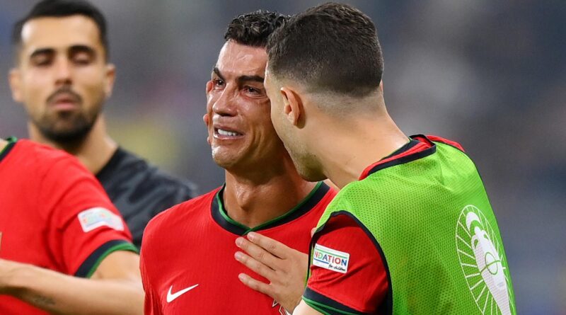 Cristiano Ronaldo cries at Euro 2024