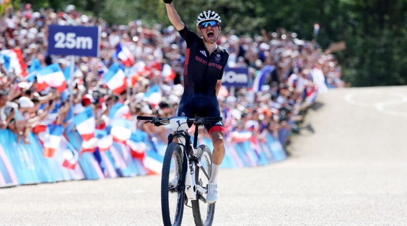 cyclist Pidcock at the 2024 Olympics