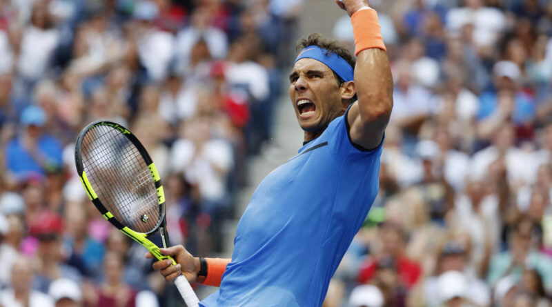 Rafael Nadal during a tennis match