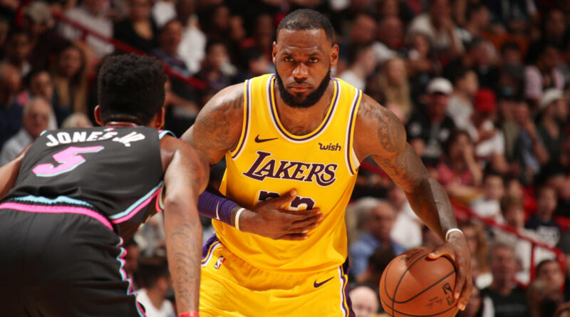 LeBron James in Lakers vs. Miami Heat