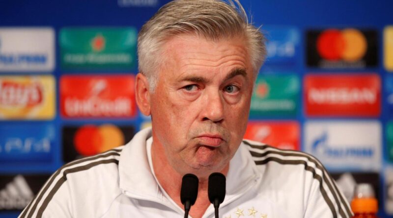 Carlo Ancelotti at a press conference