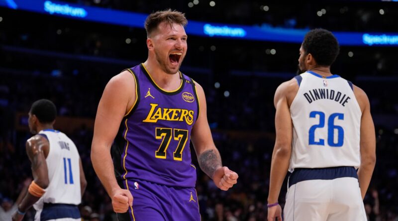 Luka Doncic with Lakers team