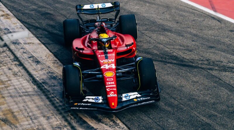 Lewis Hamilton with a Ferrari car